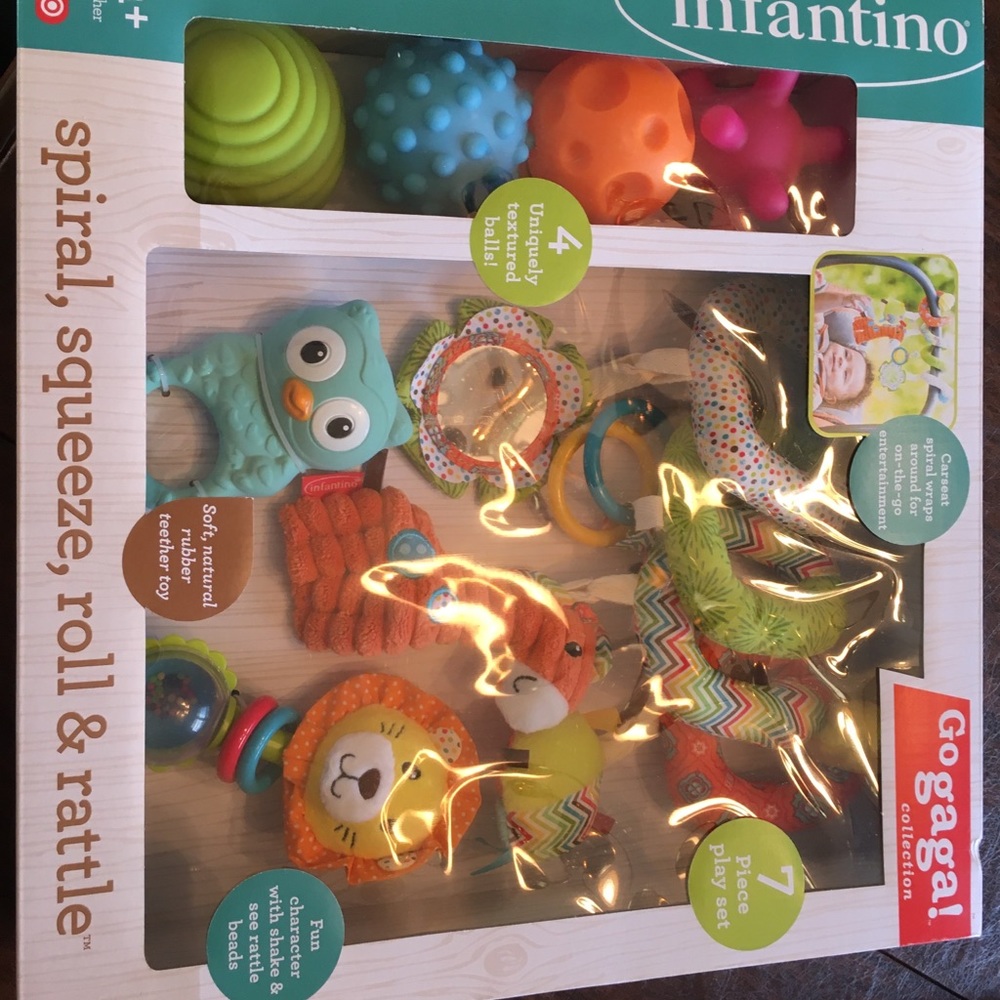 Infantino Go Gaga! spiral, squeeze, Rattle & roll